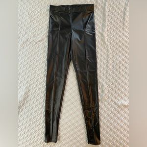 Faux leather pants
